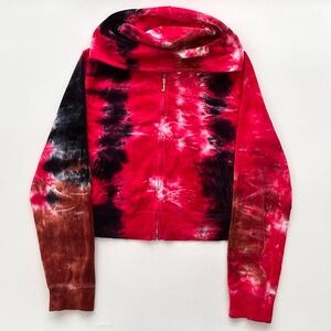 Juicy Couture Tie Dye Full Zip Sweatshirt Hoodie Size Women’s XL Zipper Pendant